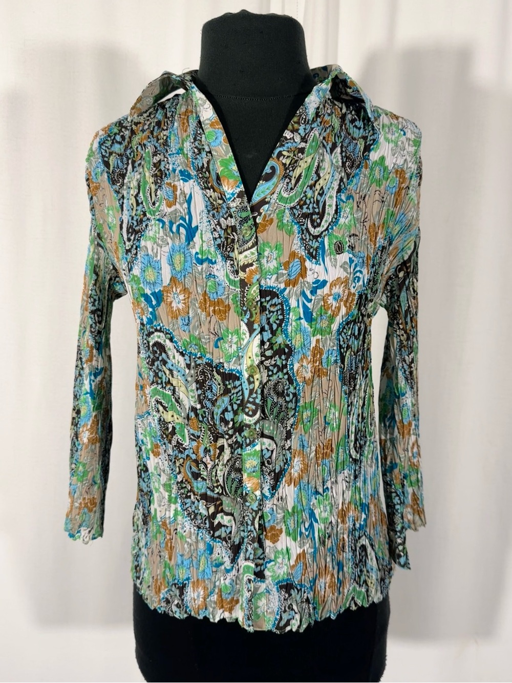 Vintage E.K. Designs Floral Long Sleeve Blouse